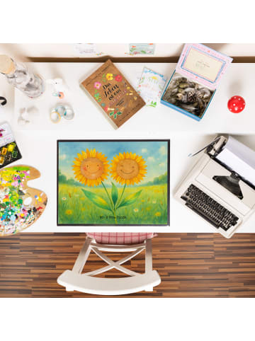 Mr. & Mrs. Panda Schreibtischauflage Blume Sonnenblume Design oh... in Weiß