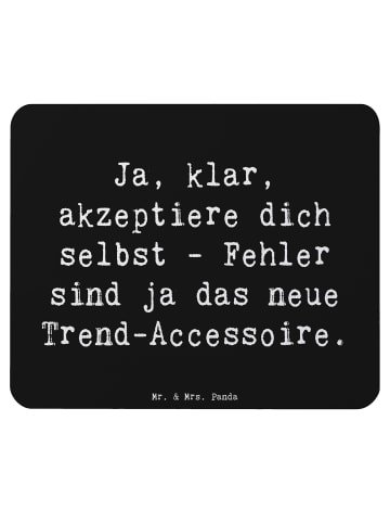 Mr. & Mrs. Panda Mouse Pad Spruch Selbstakzeptanz Trend mit Spruch in Schwarz