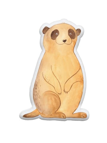 Mr. & Mrs. Panda Zierkissen Erdmännchen ohne Spruch in Weiß