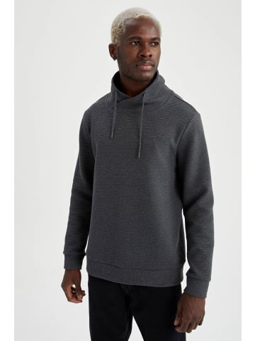 DeFacto Sweatshirt REGULAR FIT in Dunkel- Grün Melange