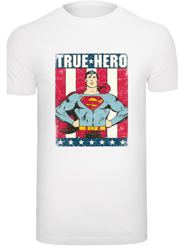 F4NT4STIC T-Shirt T-Shirt DC Comics Superman True Hero Superheld in weiß