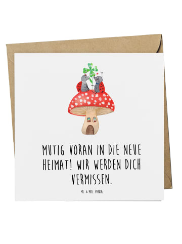 Mr. & Mrs. Panda Deluxe Karte Umzug in eine neue Stadt mit Spruch in Weiß