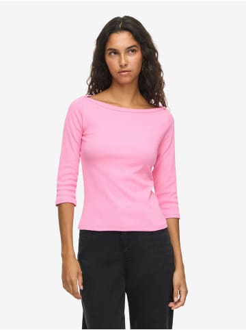Noisy may Bluse mit 3/4 Ärmeln in Begonia Pink1