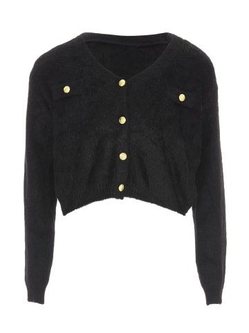Swirly Damen Strickjacke in Schwarz