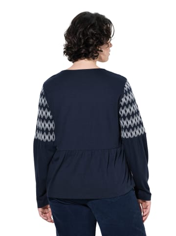 Ulla Popken Langarmshirt in marine