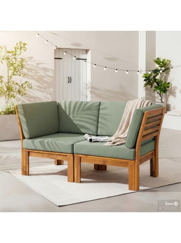 home24 Loungegruppe LEXI 2-teilig in Helles Olivgrün