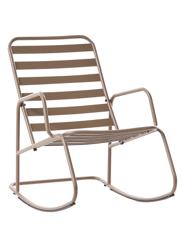 Beliani Schaukelstuhl TURI in Beige - (W) 66 x (H) 92 x (L) 96 cm