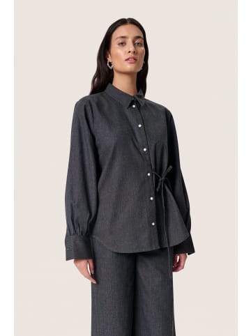 Soaked in Luxury Langarm - Hemd SLKesja Gerade Passform in Black Denim Stripes