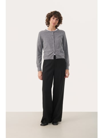 PART TWO Strickjacke NoelaniPW Gerade Passform in Medium Grey Melange