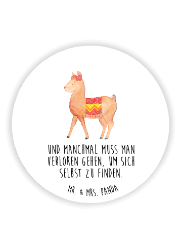 Mr. & Mrs. Panda Pinnwand Magnet Alpaka Stolz mit Spruch in Weiß
