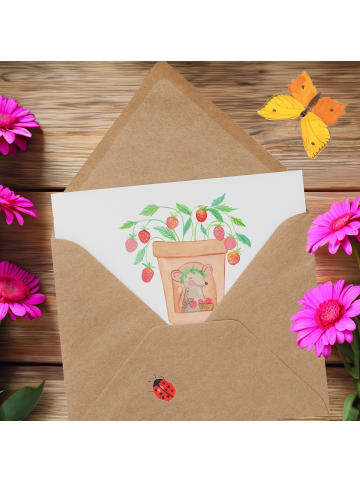 Mr. & Mrs. Panda Grußkarte Sommerfreude mit Spruch in Weiß