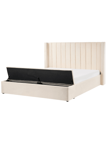 Beliani Wasserbett NOYERS in Weiß - (W) 210 x (H) 132 x (L) 247 cm