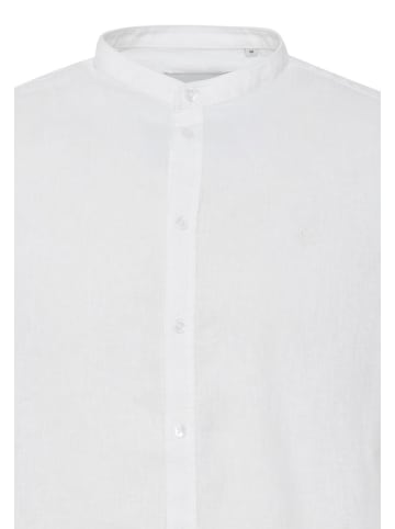 CASUAL FRIDAY Langarm Hemd Stehkragen Knopfleiste Regular Fit in Weiß
