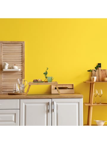 relaxdays Betttablett in Natur/ Schwarz - (B)61,5 x (H)23 x (T)31 cm