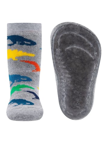 ewers Stoppersocken Dinos in grau  meliert