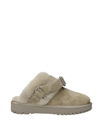 Burberry Grün Leder Hausschuhe