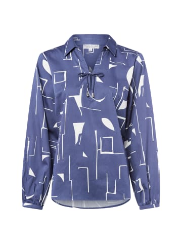 Blusenshirt in indigo ecru - 0006