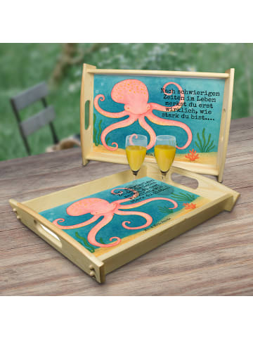 Mr. & Mrs. Panda Tablett Tintenfisch Design mit Spruch in Weiß