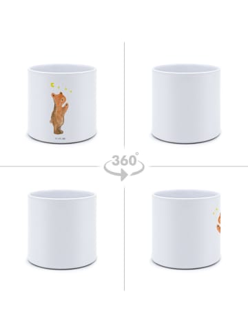 Mr. & Mrs. Panda Pflanzkübel Verliebter Bär ohne Spruch in Weiß