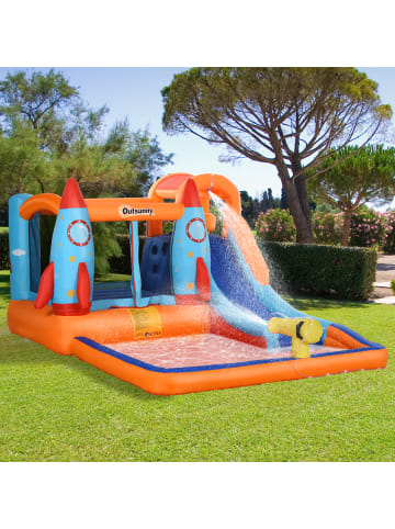 Outsunny Hüpfburg in Mehrfarbig 350L x 250B x 185H cm