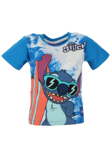 Lilo & Stitch Lilo & Stitch Kinder T-Shirt aus weicher Baumwolle mit kurzen in Blau