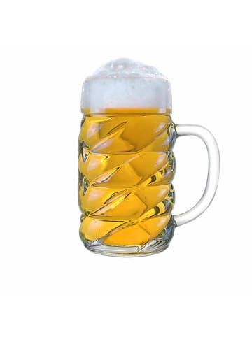 Stölzle 6er Set Maßkrüge Diamond 1000 ml in transparent