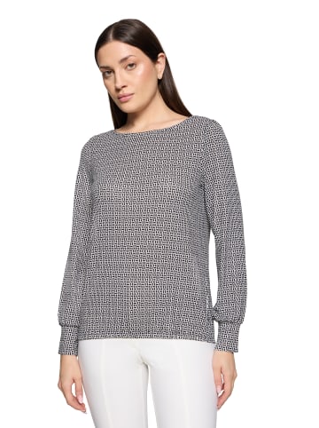 Betty Barclay Casual-Shirt mit Gummizug in Weiß/Schwarz