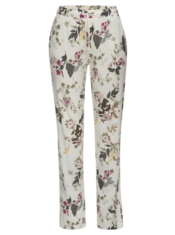 LASCANA Pyjamahose in ecru geblümt