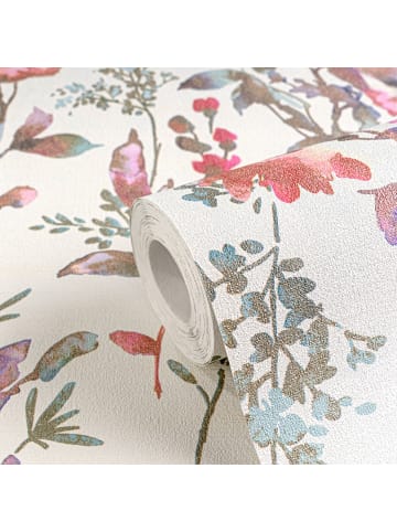 A.S. Création Tapete Blooming Symphony in Weiß-Pink