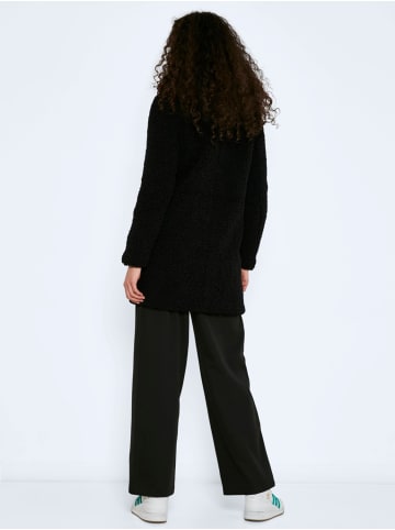 Noisy may Langer Kunstfell Teddy Mantel NMGABI in Schwarz