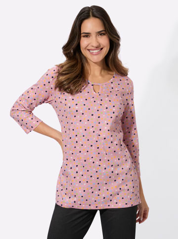 Sieh an! Freizeitshirt in rosenquarz-bedruckt