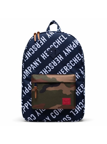 Herschel Heritage 21 - Rucksack 45 cm (amparo blue black) in roll call peacoat woodland camo