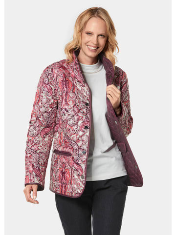 GOLDNER Druckwendejacke Leichte Steppjacke zum wenden in aubergine / gemustert
