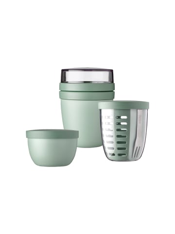 Mepal 3er Set Lunchpot, Fruitpot und Snackpot Ellipse in Nordic Sage