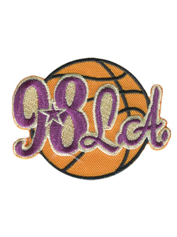 Catch the Patch Basketball Los AngelesApplikation Bügelbild inGelb