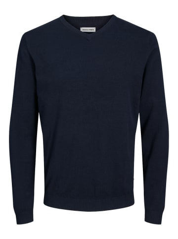 Jack & Jones V-Pullover 'JJEBASIC' Blau
