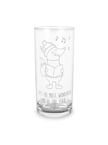 Mr. & Mrs. Panda Longdrinkglas Fuchs Sänger mit Spruch in Transparent