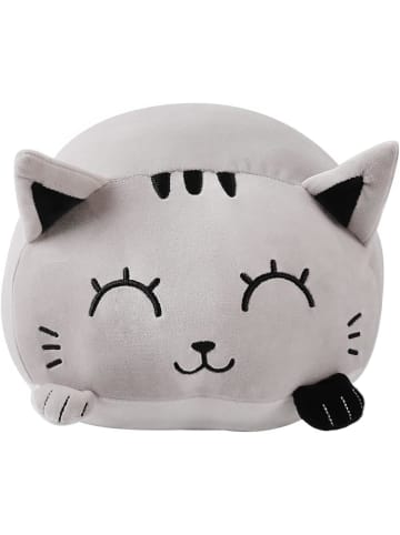 i-Total Dekoratives Kissen für Bett Sofa Bequem und kuschelig graue Katze