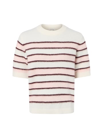 OPUS Strickshirt Pimota stripe in ecru rosa - 0001
