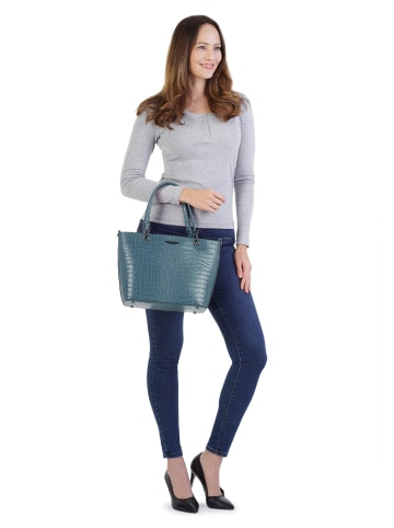 Cluty Handtasche echt Leder in blau