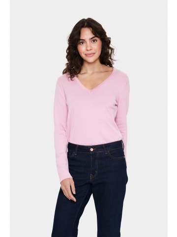 SAINT TROPEZ Strickpullover MilaSZ Gerade Passform in Pink Nectar