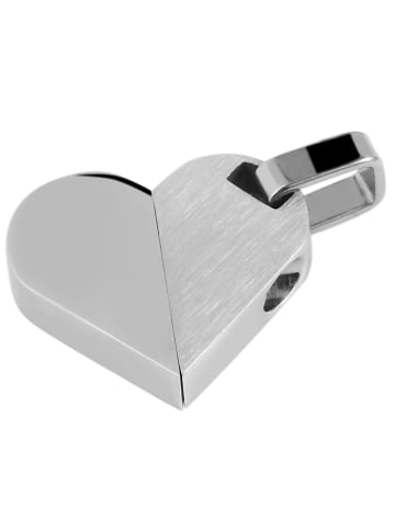 Adeliás Damen Anhänger – Herz Herzanhänger aus Edelstahl in silber
