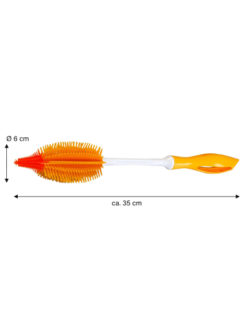 Stoneline Silikon Flaschenbürste 35 cm in Gelb