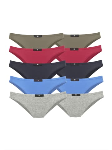 H.I.S Slip in rot-rot, marine, blau, khaki, grau-meliert