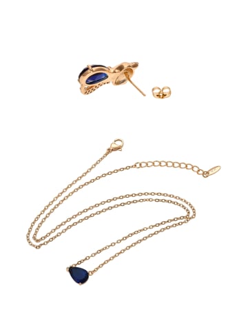 faina Women Jewelry Set in rose gold navy