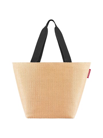 Reisenthel shopper M - Shopper 51 cm (teddy leo olive) in raffia black