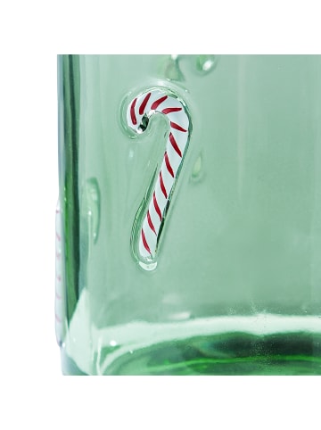 Butlers Butlers Windlicht X-MAS Candy Cane in Grün