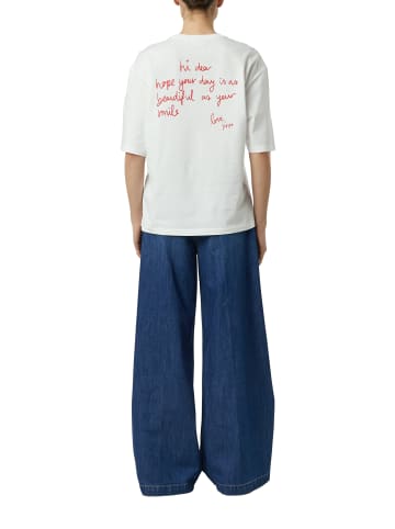 comma T-Shirt in weiß rot