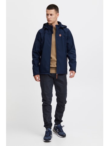 INDICODE Softshelljacke IDJonas 55-050MM Übergangsjacke mit abnehmbarer Kapuze in dunkelblau