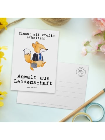 Mr. & Mrs. Panda Grußkarte Anwalt Leidenschaft mit Spruch in Weiß